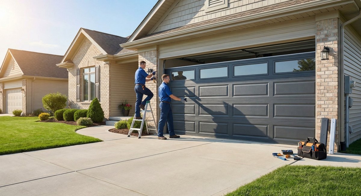 Garage door repair work, gallery photo 1